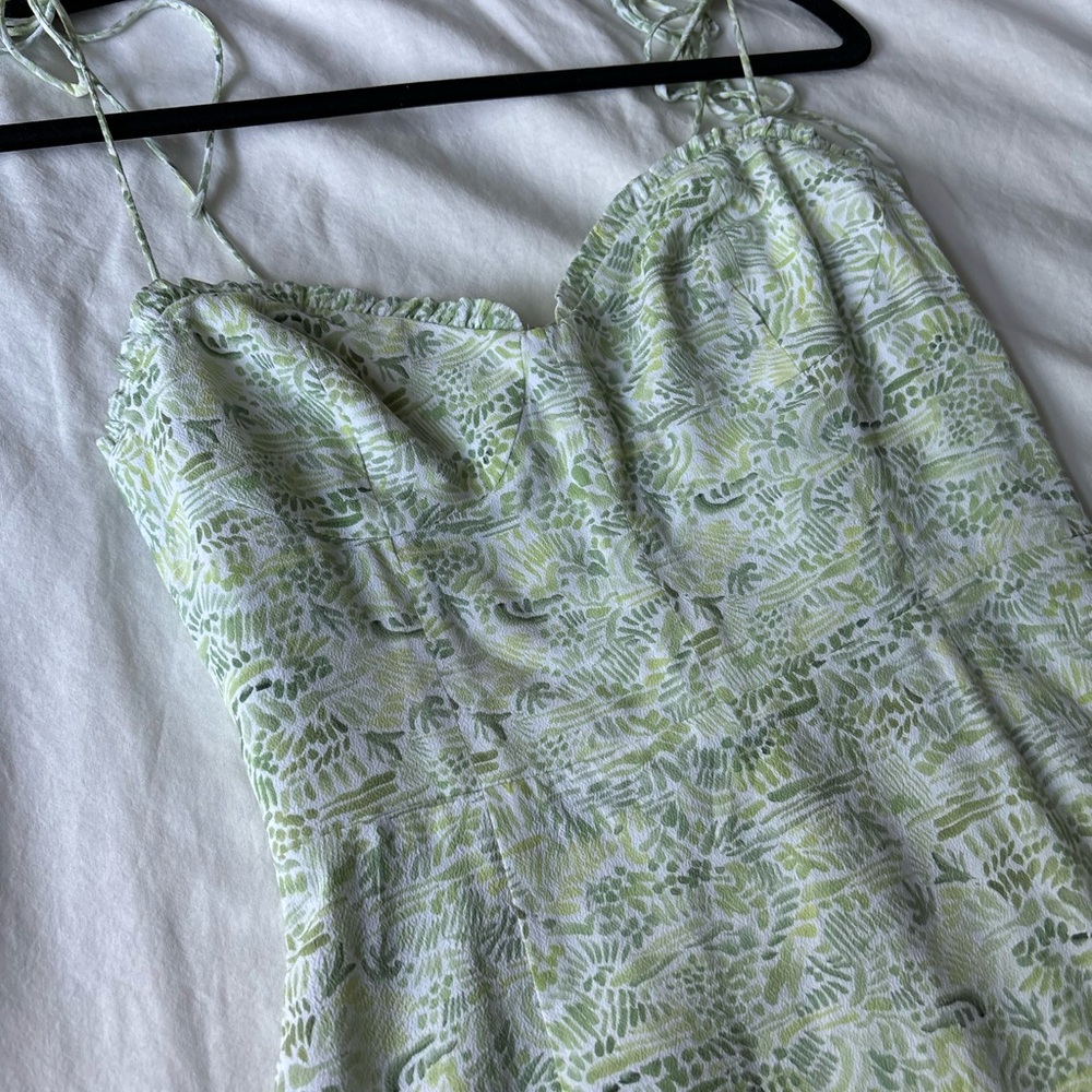 Wilfred Light Green and White mini dress